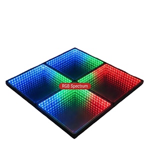 Piste de danse interactive en verre et acier inoxydable avec miroir lumineux 3D, tapis de danse LED, éclairage DJ, jeu de piste de danse LED à pixels - Product Image 1