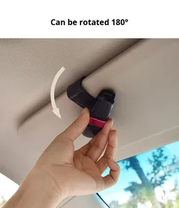 <b>Car</b> Sunglasses Holder for Sun Visor ABS Material with Ticket Card <b>Clip</b> Interior Kit New China-Chic Style Custom Brand - Product Image 4