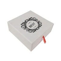 Broche pour bijoux de mode pour femmes et ensemble de nœuds papillon pour hommes, présentoir carré avec emballage blanc rigide, type de doublure en éponge avec logo personnalisé