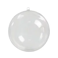 Nouvelle Boule de Noël Transparente en PVC Faite à la Main, Boîte Ouverte Personnalisée pour Ornements de Sapin de Noël DIY, Décoration Maison, Cadeau de Fête