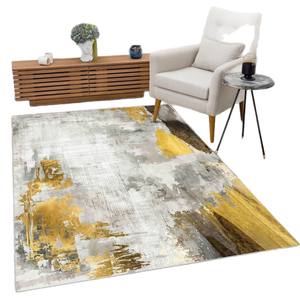 Tapis rectangulaire en velours cristal abstrait Wan Xinlong, antidérapant, pour salon, style scandinave, décoration intérieure - Product Image 2
