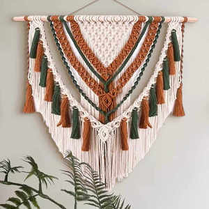 <span class=keywords><strong>Tapisserie</strong></span> <span class=keywords><strong>murale</strong></span> bohème à franges, tissée à la main au Maroc, pour la décoration intérieure des maisons d'hôtes et des salons, articles de décoration douce - Product Image 2