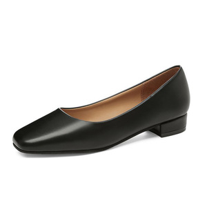 Scarpe da <span class=keywords><strong>Donna</strong></span> Nuove Collezione Primavera Autunno, <span class=keywords><strong>Tacco</strong></span> Basso Comodo, Punta Quadrata, <span class=keywords><strong>Tacco</strong></span> Spesso, Scollatura Bassa, Taglie Grandi, Vendita all'Ingrosso - Product Image 4