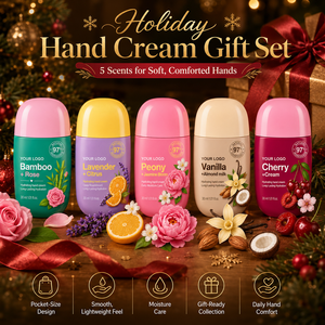 Set de Regalo de Cuidado de la Piel para Festivales, Fiestas, Regalos Empresariales, Regalos Familiares, Personalizable, 5 Cremas de Manos con Aroma Botánico - Product Image 2