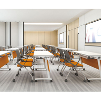Table pliante polyvalente mobile d'école de bureau de cadre en métal de formation