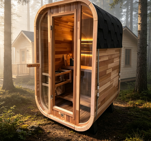 Sauna de Vapor Ecológica de Cedro Rojo, de Fácil Operación, con Energía Solar, para Espacios Pequeños, de 1-2 Personas, para Interiores, con 3 Años de Garantía, Alivio del Dolor Corporal - Product Image 1