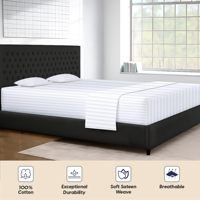 Drap de lit king Size ensemble de draps de lit en coton 1cm rayure haute qualité 5 étoiles hôtel ensemble de draps de lit de luxe coton égyptien