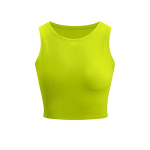 Nuevos tops sexy para niñas, Top corto sin mangas, camisa base ajustada con cuello redondo y camiseta sin mangas en forma de cruz - Product Image 1