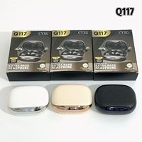Écouteurs sans fil sportifs Q117 TWS avec batterie externe, écouteurs rétro à clip d'oreille avec affichage numérique 6.0 pour appareil photo