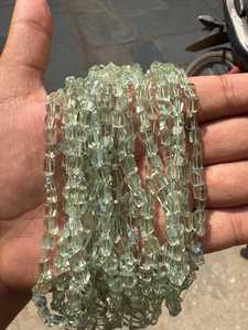 Perles de pépites d'améthyste verte facettées A A A+ 8'' (5x7-4x6mm) - environ - brin de 20cm - Fournitures de pierres précieuses - Product Image 4