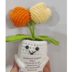 Nouvelle Tendance Transfrontalière : Sac Bandoulière Tortue en Peluche Courte au Crochet Fait Main, Modèle <span class=keywords><strong>Poupée</strong></span> en Fil Finie, avec Motif Rose et Pot de Plante - Product Image 6