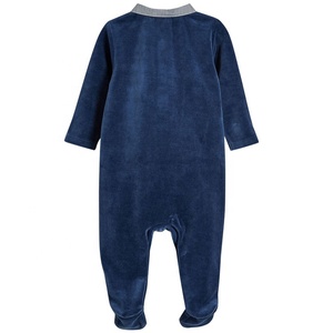 Clothes winter infant best, Velour Sleepsuit with foot <strong>pegs</strong> - Product Image 2