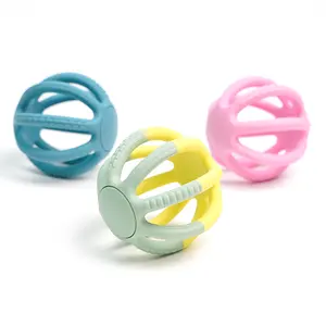 Rattle Bpa Free Silicone Baby Teething Ball Baby Rattle For Children