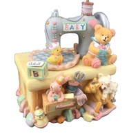 Boîte à musique miniature en résine de haute qualité pour cadeaux