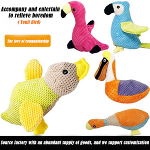 Đàn hồi chim và Vẹt sang trọng nhai đồ chơi cho chó cắn và mọc răng thân thiện với âm thanh làm cho vật nuôi - Product Image 2