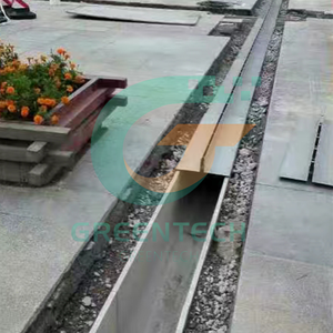 Canaleta de <span class=keywords><strong>lluvia</strong></span> de hormigón polímero resistente al envejecimiento canal de drenaje de resina para exteriores con cubierta de acero inoxidable - Product Image 6
