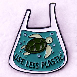 Bros penyu hewan laut untuk penggunaan lebih sedikit, lencana kesadaran lingkungan plastik hadiah bisnis promosi perusahaan Logo - Product Image 2