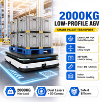 Robot mobile autonome AGV AMR, batterie au phosphate de fer lithium 48V 21Ah, autonomie de 6 à 8 heures, multifonctionnel, intelligent, à roulement sous châssis