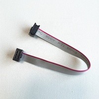 Cable Plano Personalizado de 6 Pines, Paso de 1.27 mm, Gris, AWM2651, 28 AWG, Arnés de Cables, Cable FC