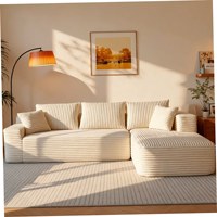 Wohnzimmer L-förmiges Ecksofa-Set Modernes 2-3-Sitzer Kompressionssofa Ohne Gestell Gepolstertes Schlafsofa