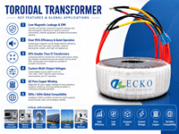 Transformateur toroïdal UPS personnalisé par une usine chinoise, transformateur toroïdal 4 TDB, transformateur toroïdal TDB150 pour applications multiples