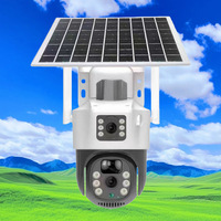 Cámara de Seguridad Exterior Inalámbrica de 6MP con Energía Solar, 4G, Doble Lente, Bajo Consumo, con Acceso Remoto Móvil e Intercomunicador de Voz Bidireccional