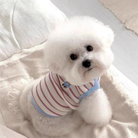 Mignons vêtements rayés pour animaux de compagnie pour chiens et chats minces tenues de manteau de chiot petits chiens gilet chemise pour animaux de compagnie pour le printemps, l'été et l'hiver