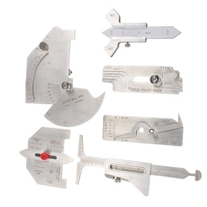 Juego de 6 Medidores de Soldadura, Calibrador de Inspección de Soldadura, Regla Ulnar para Pruebas de Cordón de Soldadura/Remate/Coroña, Kits de Medición de Ángulos en Grados - Product Image 1
