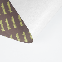 Papier ciré anti-graisse imprimé avec texte de marque personnalisé multicolore pour les aliments frits, les collations, les hamburgers, les sandwichs à emporter