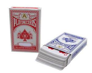 Cartas de Póker Estampadas en Caliente Personalizadas - Cartas de Juego de Papel Delgado Azul y Rojo de 230 g, Personalizadas de Alta Calidad para Casino y Uso Promocional - Product Image 5