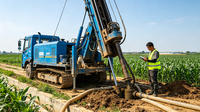 Foreuse rotative industrielle pour puits d'eau, profondeur 300-900m, machine de forage robuste pour projets d'ingénierie