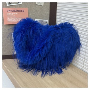 Zixi Cross-border 2025 New High-End Long Fur Women's Bag, Personalized <b>Plush</b> Shoulder Bag, Crossbody Bag with <b>Large</b> Heart Fur - Product Image 2