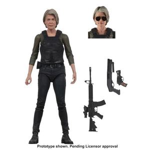 NECA Terminator 2019 Movie Dark <span class=keywords><strong>Fate</strong></span> Sara Conner Old Arnold Schwarzenegger T800 Modèle en PVC fait main, état neuf - Product Image 2