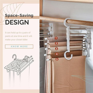 Perchero Plegable Multifuncional para Pantalones, Organizador de Ropa, Ahorra Espacio en Armarios y Dormitorios - Product Image 5