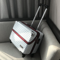 Valise unisexe ABS 18 pouces à roulettes pour voyage court, avec compartiment pour ordinateur portable, ultra-légère, conforme aux normes TSA, idéale pour les agents de bord