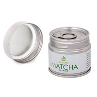 Estick Nouveauté 30g 50g 100g 150g 200g Boîte à matcha personnalisée en métal vide, boîte ronde en métal pour poudre de thé vert, café
