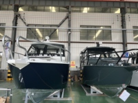 Nouveau bateau de pêche en aluminium soudé de 7,5 m (25 pieds) avec moteur hors-bord, haute vitesse, pour la navigation en mer et en rivière, bateau de luxe avec cabine sportive, à vendre