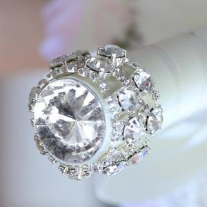 Bouquet de mariée romantique de mariage de luxe plein cristal <span class=keywords><strong>Diamante</strong></span> Vintage soie Rose perle décoration fleurs artificielles - Product Image 4