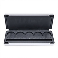 Organisateur de maquillage pliable à 6 compartiments, palettes de fards à joues scintillants, support pour poudre compacte, crème pour les yeux, miroir en option, personnalisable
