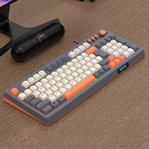 USB Wired <b>Keyboard</b> with Number Pad Knob, 98 Keys Silent Mechanical Feeling Membrane Creamy Gaming <b>Keyboard</b> with 4 Hot Keys - Product Image 2