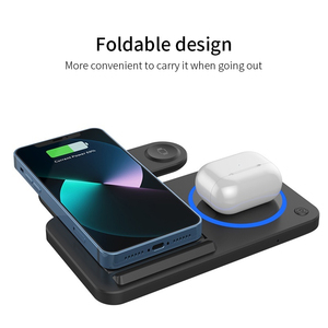 แท่นชาร์จไร้สายแบบพับได้ 3 in 1 15W ชาร์จเร็ว พร้อมฟังก์ชั่นหลากหลาย - Product Image 3
