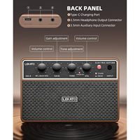 Amplificateur de guitare électrique portable Lekato Ga-6 10W Mini avec canaux Clean et Overdrive, entrée auxiliaire et prise casque