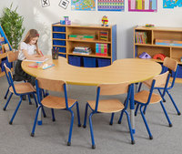 Chaise d'école moderne pour enfant en contreplaqué, avec fonction empilable, design durable pour la maternelle
