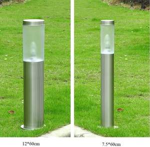 Lampe de jardin extérieure en acier inoxydable IP44 avec abat-jour en PC, culot E27, pour allée et pelouse - Product Image 3