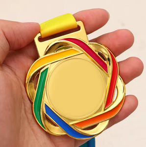 Wholesale Custom <strong>Medals</strong> <strong>Cheap</strong> Blank Zinc Alloy 3d Marathon Run <strong>Medal</strong> Sports Metal Basketball Soccer Football <strong>Medal</strong> with Ribbon - Product Image 3