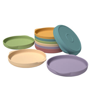 سيليكون دائري مخصص مع كوب شفط قطع غيار أطباق مطاطية سهلة الإمساك بالأطباق لتناول الطعام - Product Image 4