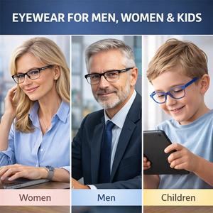 Montures <span class=keywords><strong>de</strong></span> lunettes en <span class=keywords><strong>verre</strong></span> sans bordure solides pour hommes, anti-lumière bleue, alliage, rectangle, brun doré, lunettes d'ordinateur simples pour adultes, port quotidien - Product Image 5