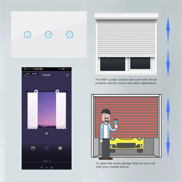 Zigbee Curtain Smart Switch Motor Motorized Blinds Roller Shutter Tuya Alexa Google Home DS-152Z Smart Home System