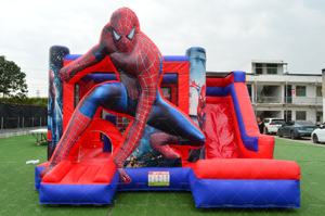 منزل كبير لارتداد سبايدرمان للأطفال قابل للنفخ مع منفاخ من مادة PVC نموذج قفز شحن بحري - Product Image 2