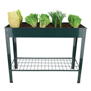 Jardinière surélevée en métal écologique Esschert Design, revêtement en poudre <span class=keywords><strong>de</strong></span> zinc, <span class=keywords><strong>gris</strong></span> plomb, avec boîte <span class=keywords><strong>de</strong></span> couleur - Product Image 4